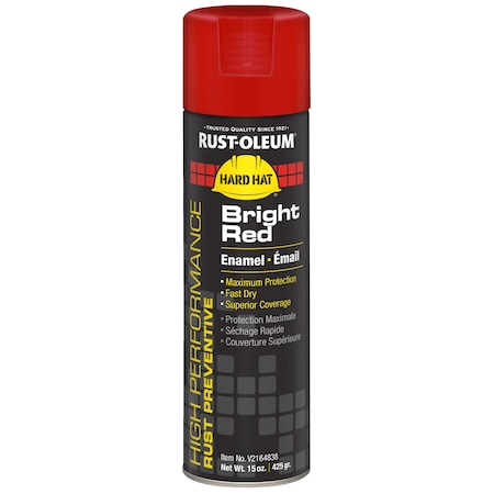 Rust Preventative Spray Paint, Bright Red, Gloss, Solvent, 15 oz MPN:V2164838