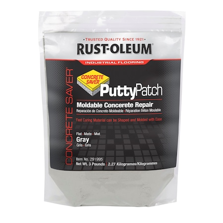 Patching Compound, 3 lb Container Size, Bag, Putty Patch, Gray MPN:291995