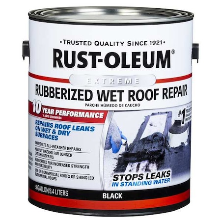 Wet Roof Repair, Asphalt, Black, 0.9 gal MPN:351237