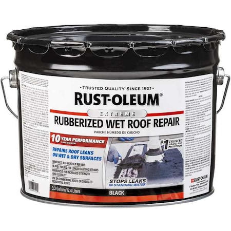 Wet Roof Repair, Black, 2.75 gal MPN:351250
