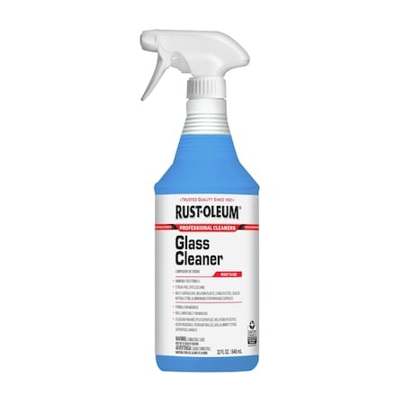 Liquid Glass Cleaner, 32 oz, Blue, Mild, Trigger Spray Bottle, 6 PK MPN:352245