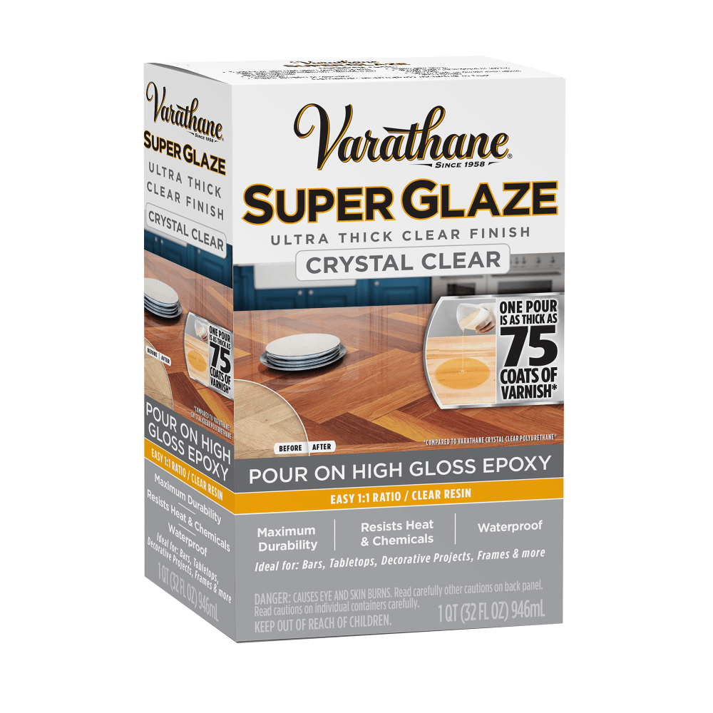 Varathane Super Glaze, 32 Oz, Crystal Clear Gloss, Pack Of 3 Boxes MPN:241352