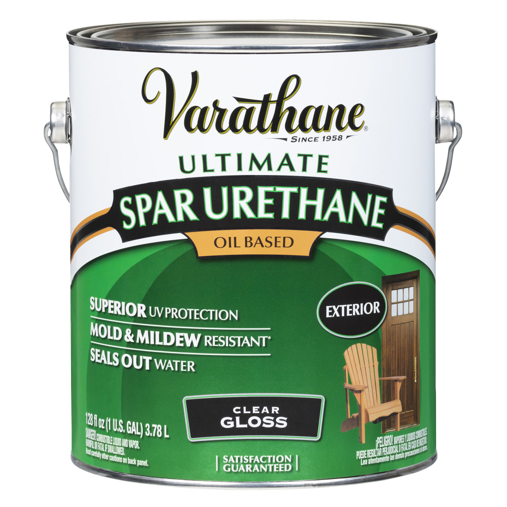 Varathane Ultimate Oil-Based Spar Urethane, 275 VOC, 1 Gallon, Clear Gloss, Pack Of 2 Cans MPN:242179