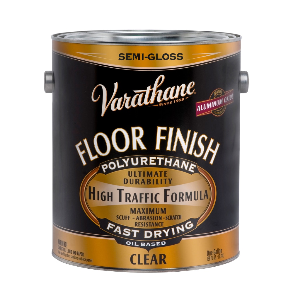 Varathane Floor Finish Polyurethane, 275 VOC, 1 Gallon, Clear Semi-Gloss, Pack Of 2 Cans MPN:242607