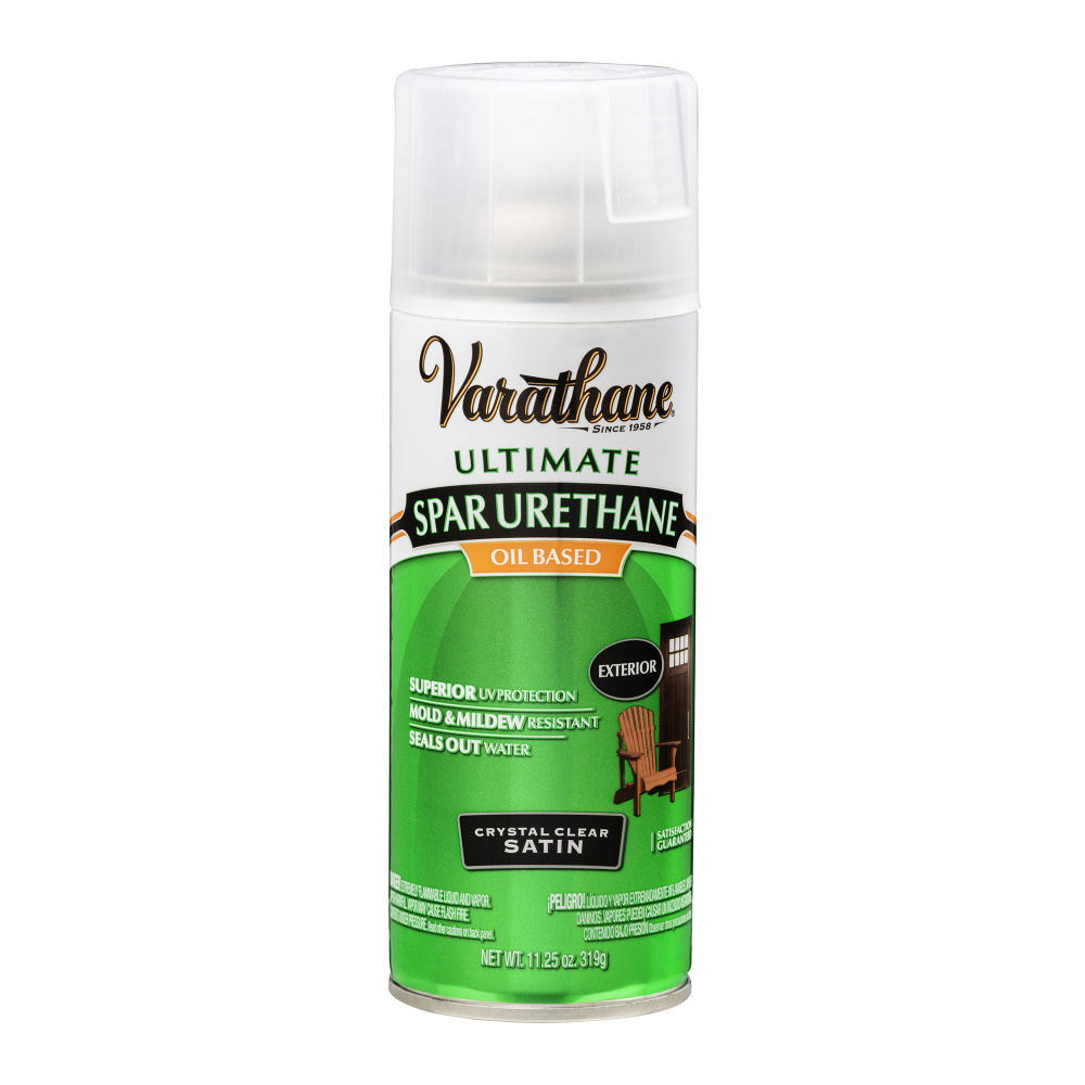 Varathane Ultimate Oil-Based Spar Urethane, 11.25 Oz, Clear Satin, Pack Of 6 Spray Cans MPN:340283