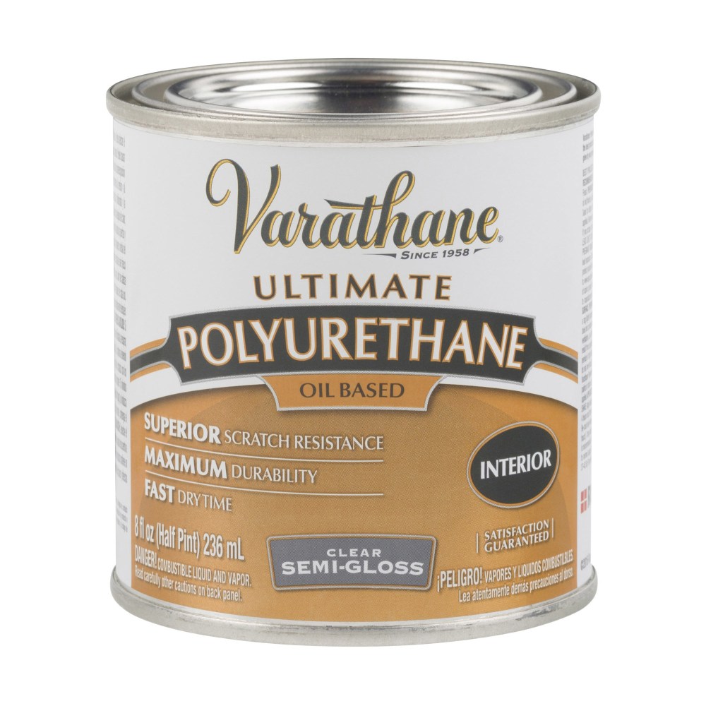 Rust-Oleum Varathane Ultimate Oil-Based Polyurethane, 8 Oz, Clear Semi-Gloss, Pack Of 4 Cans MPN:6061H