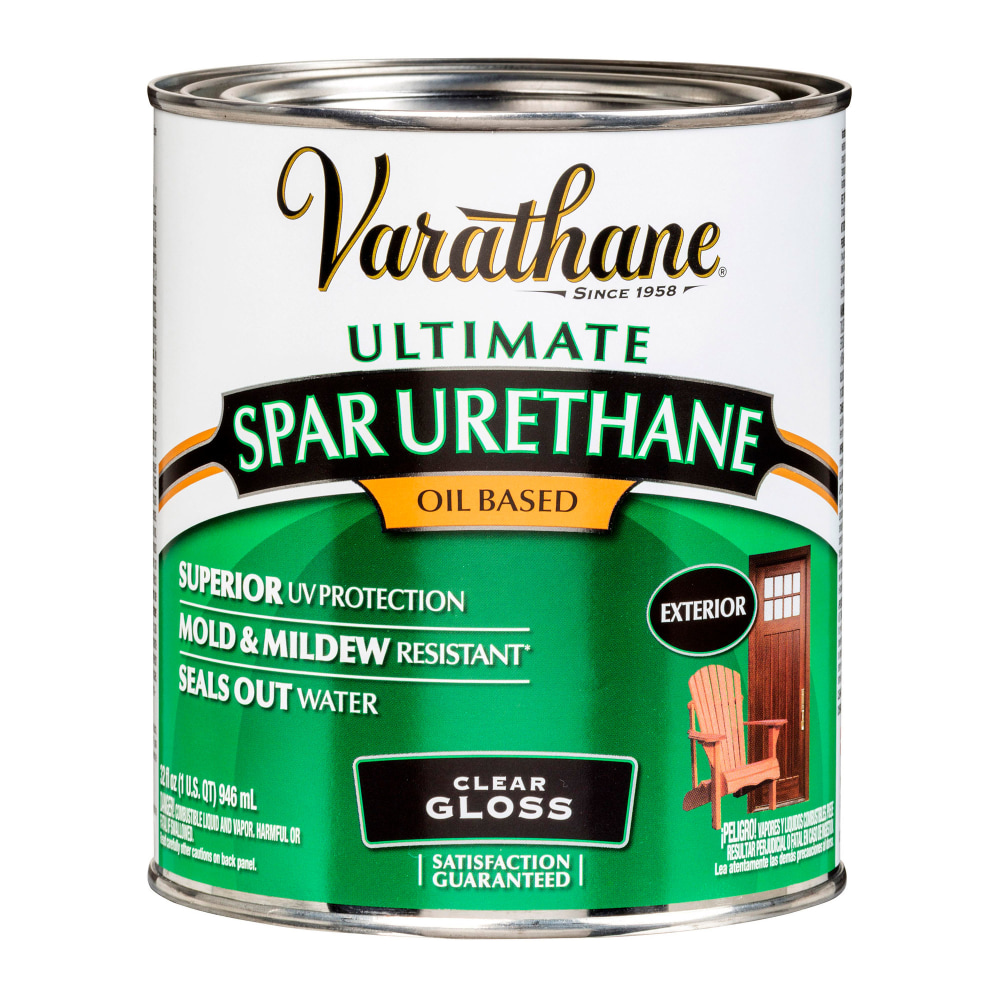 Varathane Ultimate Oil-Based Spar Urethane, 1 Qt, Clear Gloss, Pack Of 2 Cans MPN:9241H