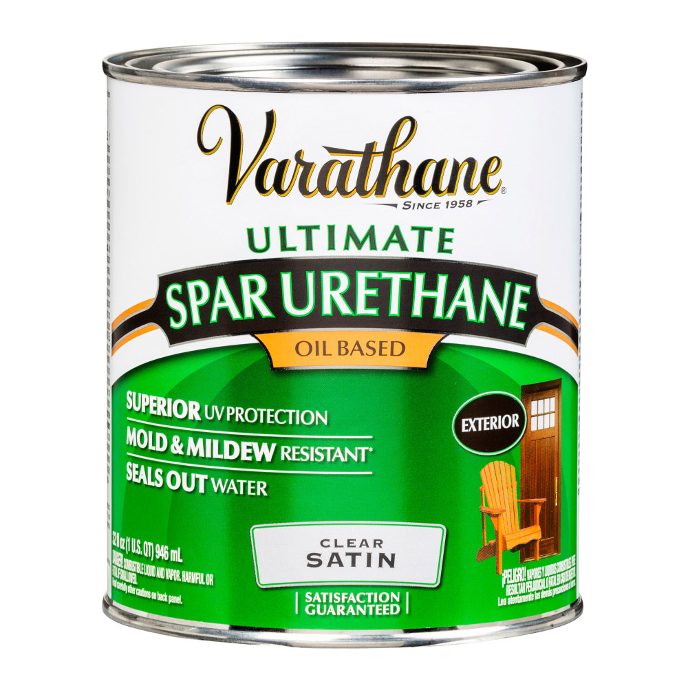 Varathane Ultimate Oil-Based Spar Urethane, 1 Qt, Clear Satin, Pack Of 2 Cans MPN:9341H
