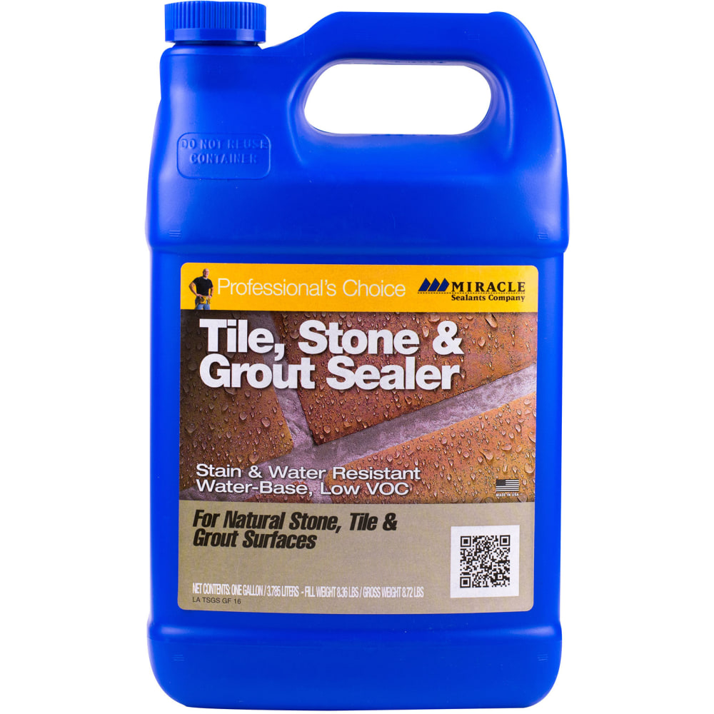 Miracle Sealants Tile, Stone & Grout Sealer, 128 Oz, Case Of 4 Bottles MPN:TSSGAL4