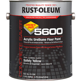 Rust-Oleum 5600 System 100 VOC Acrylic Urethane Floor Paint Safety Yellow Gallon Can - 251286 251286 - Pkg Qty 2