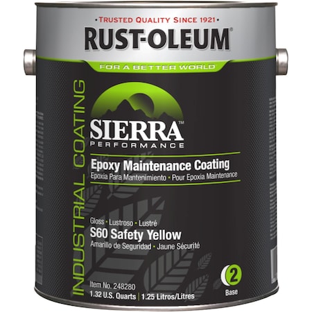 Epoxy Base Base, Safety Yellow, Gloss, 1 gal, 230 to 340 sq ft/gal, S60 Series MPN:248280