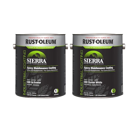Epoxy Activator and Finish Kit, Oyster White, High Gloss, 1 gal, 230 to 340 sq ft/gal, S60 Series MPN:248289