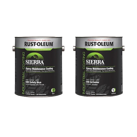 Epoxy Activator and Finish Kit, Safety Blue, High Gloss, 1 gal, 230 to 340 sq ft/gal, S60 Series MPN:248291