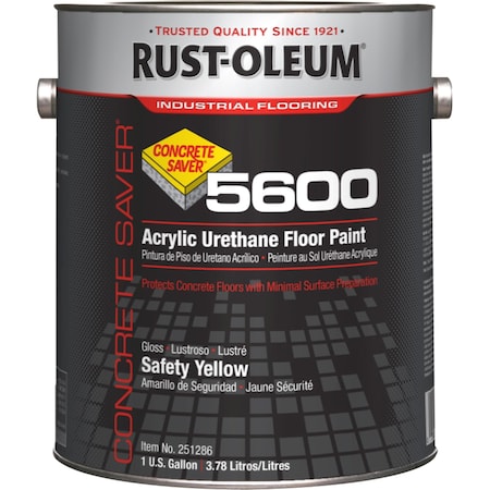 1 gal Floor Paint, Gloss Finish, Safety Yellow, Acrylic Base MPN:251286