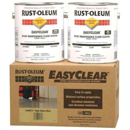 1 gal Containers, Partial Fill Activator 40 fl oz; Base 80 fl oz Floor Coating, High Gloss Finish MPN:256673