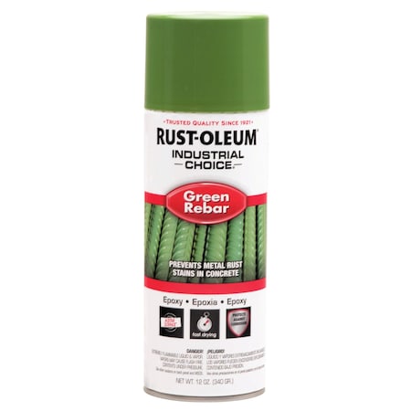Rebar Epoxy Spray, RB1600, Green, Flat, 12oz MPN:261937