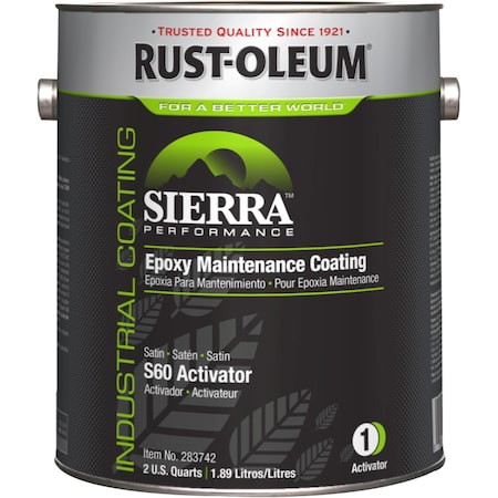 Epoxy Activator Satin Finishes, Clear, Satin, 1 gal, 230 to 340 sq. ft./gal., S60 Series MPN:283742