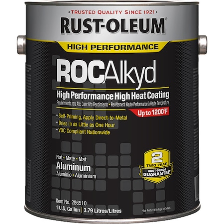 Heat Resistant Coating, Aluminum, 1gal, Can MPN:286510