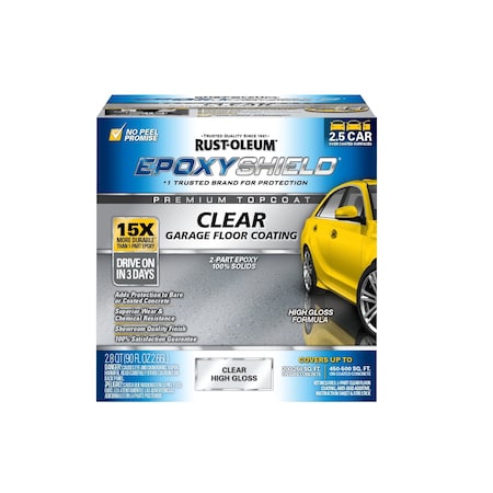 1 gal Floor Coating Kit, High Gloss Finish, Clear, Solvent Base MPN:292514