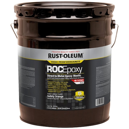 DTM Coating, 9100, Safety Orange, 5gal, Pail MPN:297081