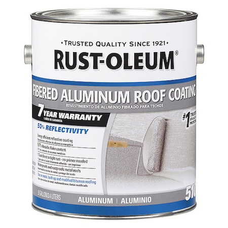 Aluminum Roof Coating, 0.9 gal, Light Gray, Finish: Unfinished MPN:301907