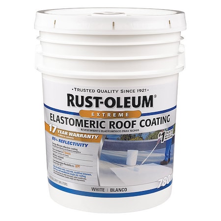 Elastomeric Roof Coating, 4.75 gal., White, Dry Time: 2 to 24 hr MPN:301992