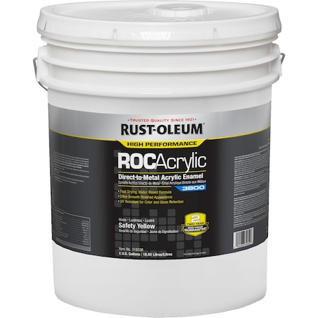 Acrylic Enamel Coating, SafetyYellow, 5gal MPN:316536