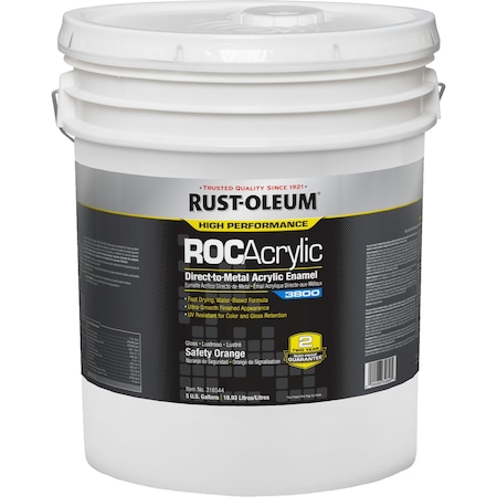 Acrylic Enamel Coating, SafetyOrange, 5gal MPN:316544