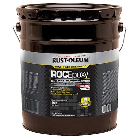 Paint, Gray, Gloss, 5 gal, 200 sq ft/gal MPN:316834