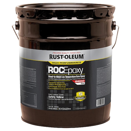 Epoxy Paint Base, Safety Yellow, Satin, 4 gal, 140 to 225 sq ft/gal, 9200 Series MPN:320261