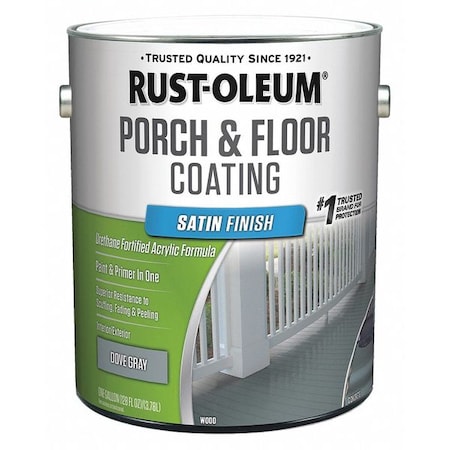 1 gal Floor Coating, Satin Finish, Dove Gray, Water Base MPN:320417