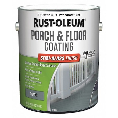 1 gal Floor Coating, Semi-Gloss Finish, Pewter, Water Base MPN:320420