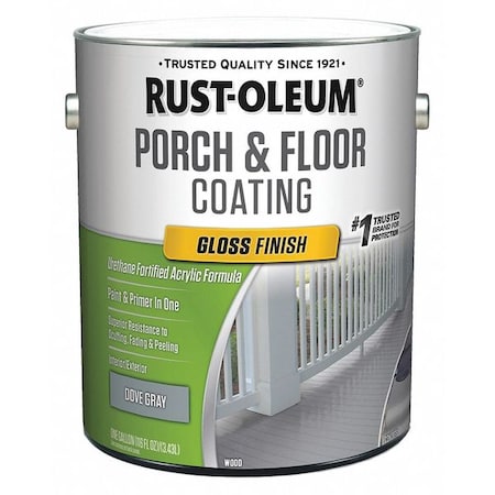 1 gal Floor Coating, Gloss Finish, Dove Gray, Water Base MPN:320473