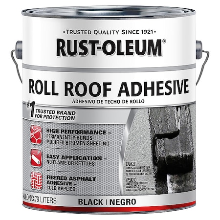 Roll Roofing Adhesive, Solvent Base, Black MPN:347428