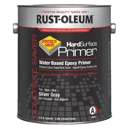 Epoxy Primer, Silver Gray, Flat, 3.75 qt, 250 to 350 sq ft/gal, None Series MPN:353859