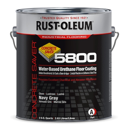 1 gal Floor Coating, Gloss Finish, Navy Gray, Water Base MPN:353866