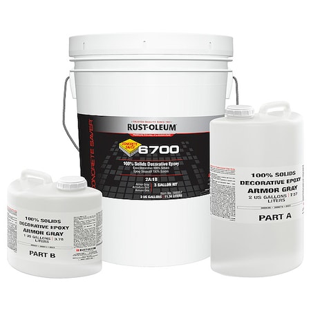 Epoxy Coating, High Gloss Finish, Armor Gray, Solvent Base MPN:388957