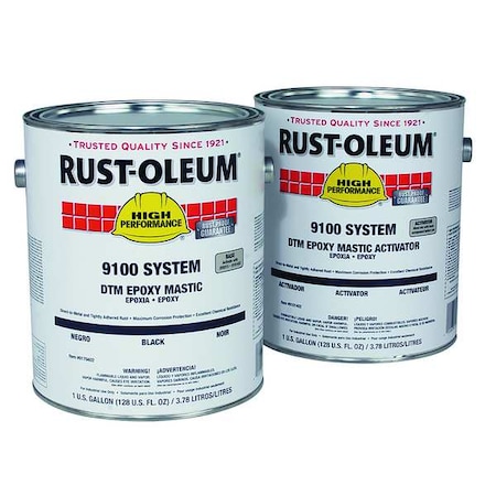 Epoxy Activator and Finish Kit, Silver Gray, Gloss, 1 gal, 9100 Series MPN:9101