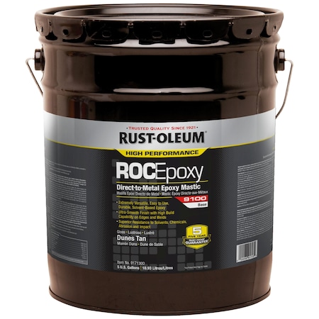 Epoxy Mastic Coating Base, Dunes Tan, Gloss, 5 gal, 125 to 225 sq ft/gal, 9100 Series MPN:9171300