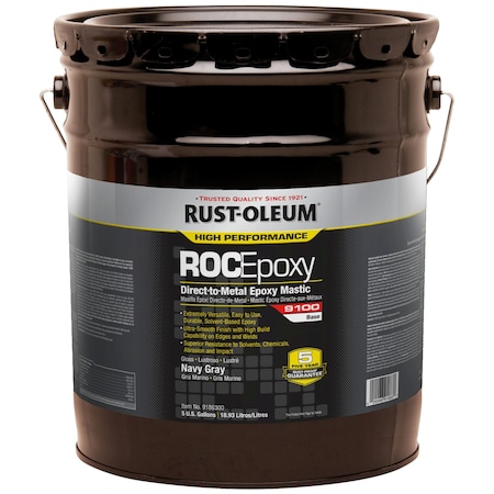 Epoxy Paint Base, Navy Gray, Gloss, 5 gal, 125 to 225 sq ft/gal, 9100 Series MPN:9186300