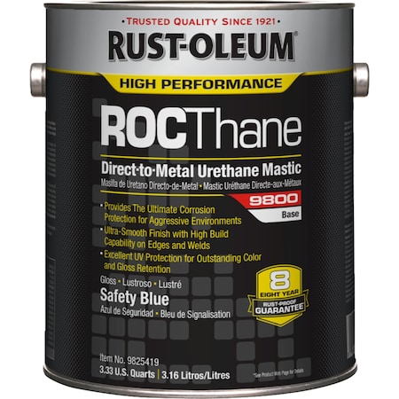 Urethane Mastic Coating, Safety Blue, 1gal MPN:9825419