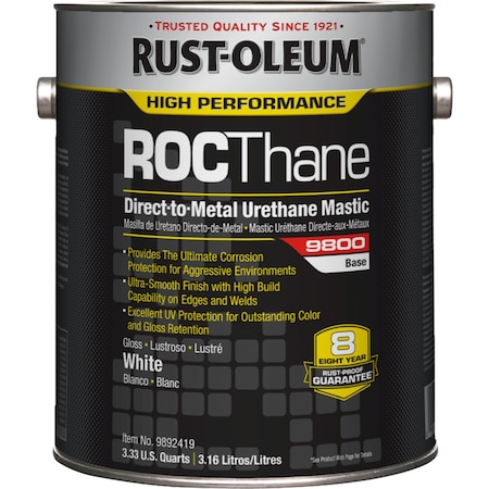 Urethane Mastic Coating, White, 1 gal MPN:9892419