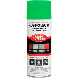Rust-Oleum Industrial 1600 System Gen Purpose Enamel Aerosol Fluorescent Green 12 oz. - 1632830 1632830 - Pkg Qty 6