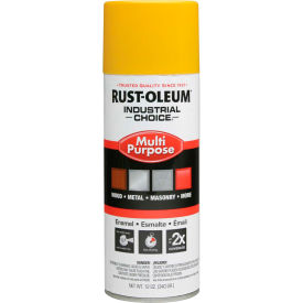 Rust-Oleum Industrial 1600 System Gen Purpose Enamel Aerosol Safety Yellow 12 oz. - 1644830 1644830 - Pkg Qty 6