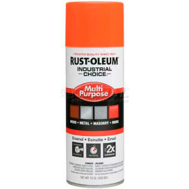 Rust-Oleum Industrial 1600 System Gen Purpose Enamel Aerosol Fluorescent Orange 12 oz.- 1654830 1654830 - Pkg Qty 6