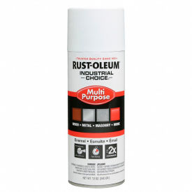 Rust-Oleum Industrial 1600 System Gen Purpose Enamel Aerosol Semi-Gloss White 12 oz. - 257402 257402V - Pkg Qty 6