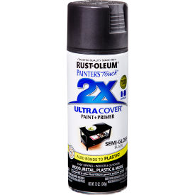 Rust-Oleum® Painter's Touch 2X Ultra Cover Spray Paint 12 oz. Aerosol Semi-Gloss Black 6pk 334097 - Pkg Qty 6