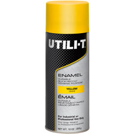 Rust-Oleum Utili-T General Purpose Enamel Spray Paint 10 oz. Aerosol Can Gloss Yellow Pack of 6 387392 - Pkg Qty 6