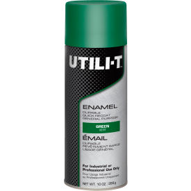 Rust-Oleum Utili-T General Purpose Enamel Spray Paint 10 oz. Aerosol Can Gloss Green Pack of 6 387393 - Pkg Qty 6