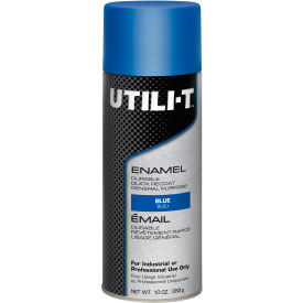 Rust-Oleum Utili-T General Purpose Enamel Spray Paint 10 oz. Aerosol Can Gloss Blue Pack of 6 387394 - Pkg Qty 6